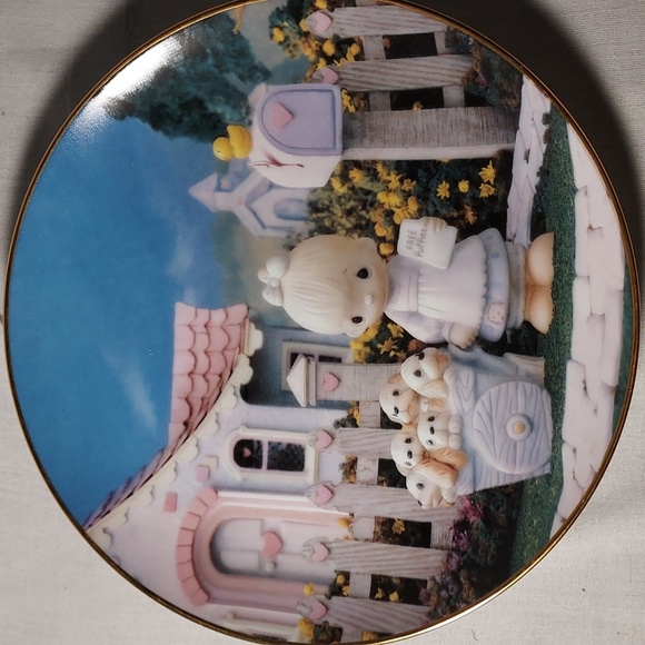 1993 Precious Moments Collectible Plate God Loveth A Cheerful Giver Sam Butcher - Picture 7 of 7